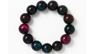 Luxury Four Color Tigers Eye Natural Gemstone Bracelet