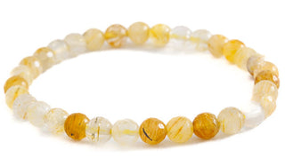 Faceted Lemon Quartz Natural Gemstone Bracelet