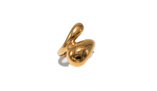 Gold Double Teardrop Ring