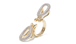 Gold & Silver Double Adjustable Ring