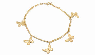 Gold Butterfly Adjustable Anklet