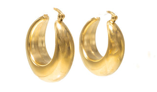 Gold Chunky Hoop Earrings