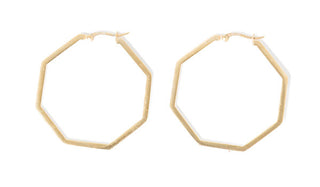 Hexagon Hoop Earrings