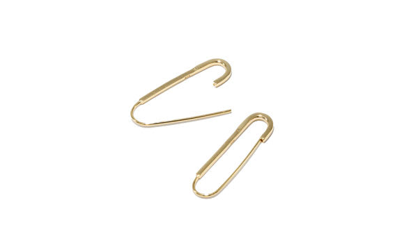 Silver Safety Pin Earrings