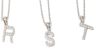 Sterling Silver Adjustable Letter Pendant Necklace