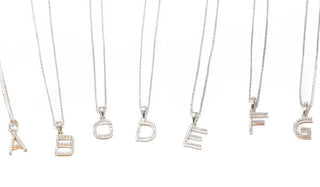 Sterling Silver Adjustable Letter Pendant Necklace
