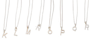 Sterling Silver Adjustable Letter Pendant Necklace