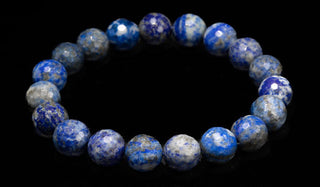 Luxury Faceted Lapis Lazuli Natural Gemstone Bracelet