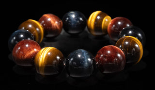 Luxury Multi Color Tigers Eye Natural Gemstone Bracelet