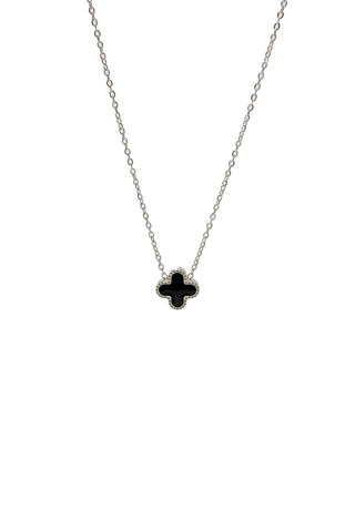 Mini Adjustable Onyx Chunky Cross Gemstone Necklace as