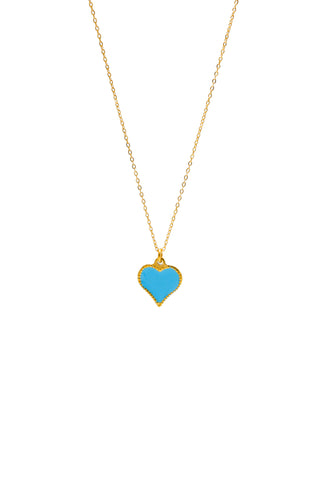 Mini Adjustable Turquoise Howlite Gemstone Heart Necklace