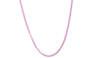 Pink Book Chain Necklace PRODUCT FEATURES:   High-Grade 316L Stainless Steel Lobster Claw Clasp 22'' Chain Length   Designer's Notes:  Elevate and spice up your jewelry collection with our colorful Book Chain Necklace. Easily layer this piece with any necklace from our full collection or others in your collection.    * We do not recommend wearing this necklace in water.