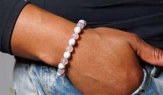 Rose Quartz & Howlite Natural Gemstone Bracelet
