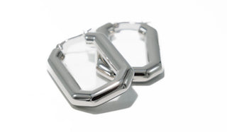 Chunky Hexagon Drop Earrings