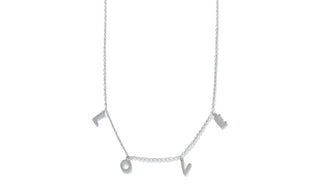 Silver Mini Adjustable LOVE Necklace