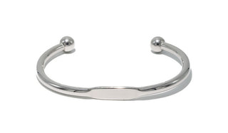 Silver Stainless Steel Adjustable Cuff Bracelet
