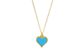 Mini Adjustable Turquoise Howlite Gemstone Heart Necklace