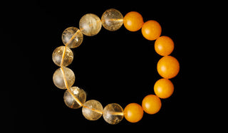 Luxury Yellow Jade & Citrine Natural Gemstone Bracelet