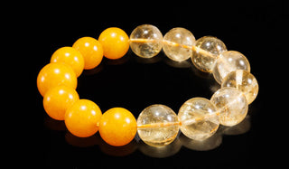 Luxury Yellow Jade & Citrine Natural Gemstone Bracelet