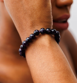 Luxury Faceted Amethyst Natural Gemstone Bracelet