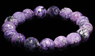 Luxury Faceted Charoite Natural Gemstone Bracelet