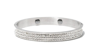 Silver Crystal Fitted Vivian Bracelet