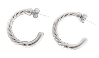 Spiral Semi-Chunky C-Shaped Earrings