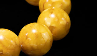 Luxury Marble Butterscotch Baltic Amber Bracelet close up