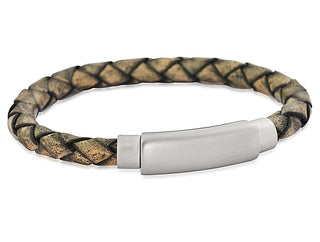 Distressed soft braided leather feature img