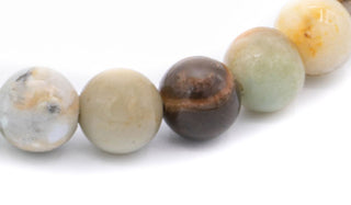 amazonite matte natural stone bracelet close up img
