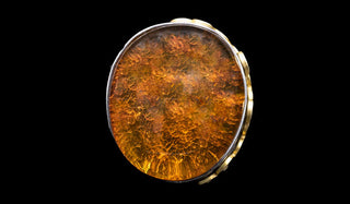 Luxury Sterling Silver Oversized Adjustable Baltic Amber Ring