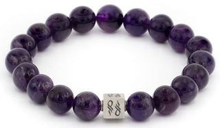 Amethyst Natural Gemstone Charm Bracelet