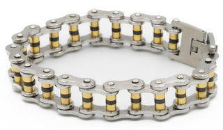 The Arvid Stainless Steel Bracelet Gold & Black