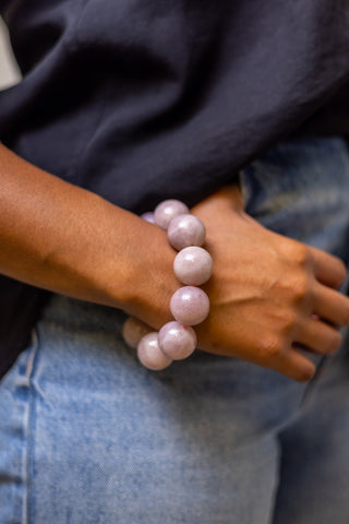 Luxury Gloss Kunzite Natural Gemstone Bracelet