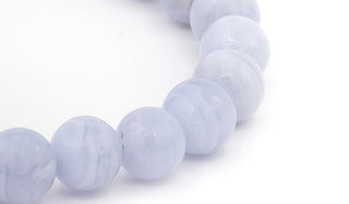 Blue Lace Agate Natural Gemstone Centerpiece Bracelet