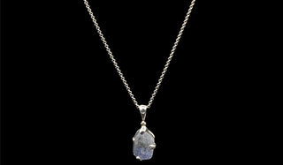 Sterling Silver Blue Selenite Gemstone Necklace