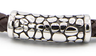Alt= Silver Stainless Steel Magnetic Clasp Close up.