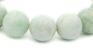 Burmese Jade natural stone 16mm bracelet close up