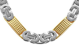 gold and silver chain close up img