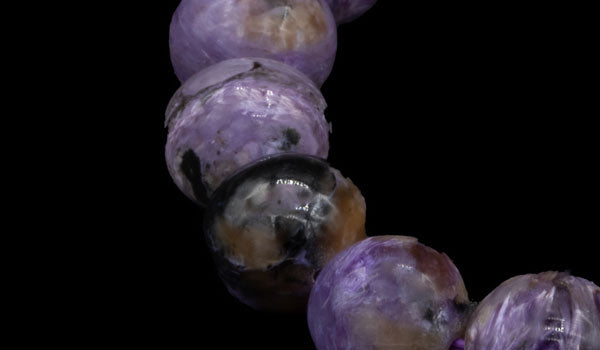 15mm Top Quality Natural Purple Charoite Crystal Round Beads Bracelet AAA 