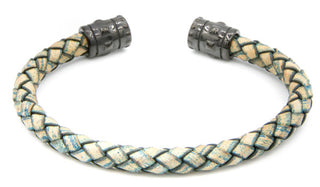 Distressed Braided Leather Cuff