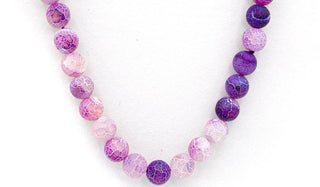 Purple dragon vein agate natural stone necklace feature img