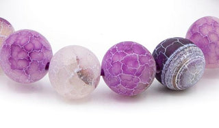 purple dragon vein natural stone bracelet 10mm close up