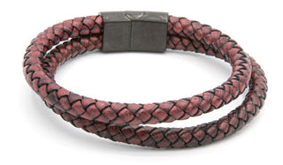 Dual Layered Suited Leather Bracelet