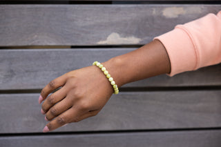 Luxury Faceted Lime Chrysoprase Natural Gemstone Bracelet