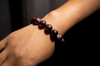Luxury Faceted Garnet Natural Gemstone Bracelet