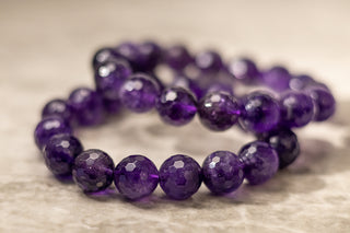Luxury Faceted Amethyst Natural Gemstone Bracelet