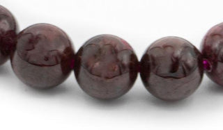 Garnet natural stone bracelet close up