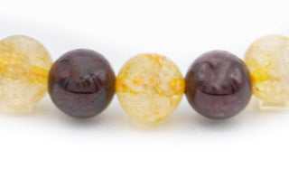 Citrine and Garnet natural stone close up