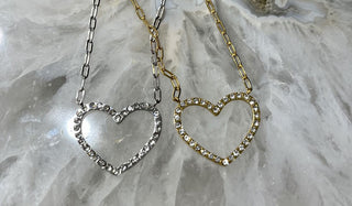 Adjustable Crystal Heart Necklace